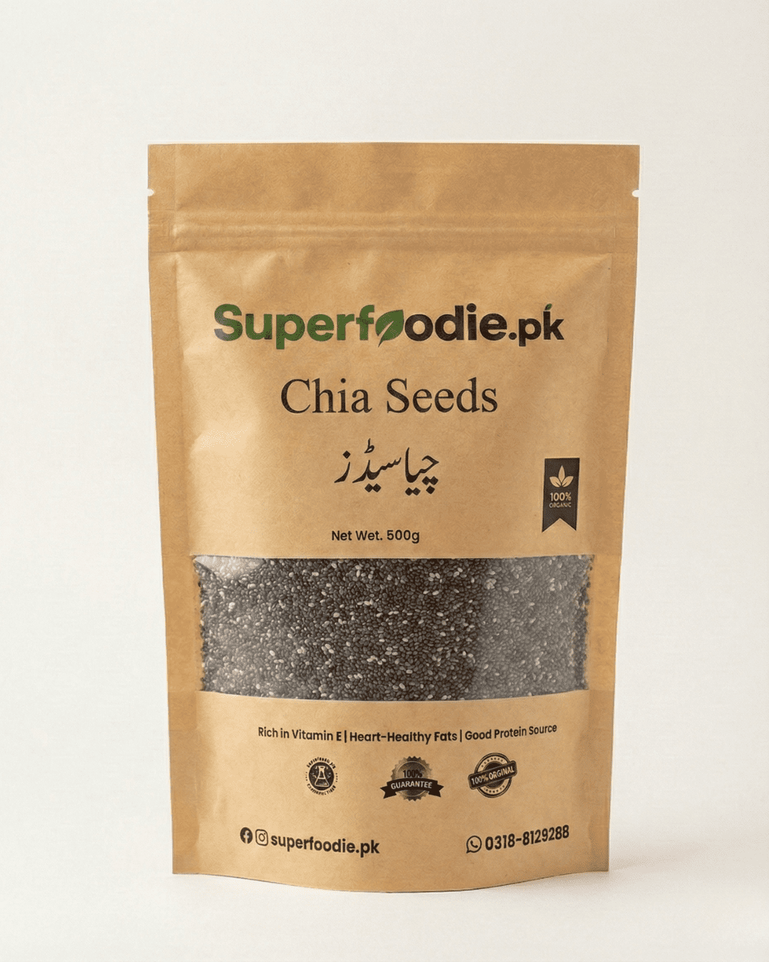 chia seeds Bag of chia seeds packaging